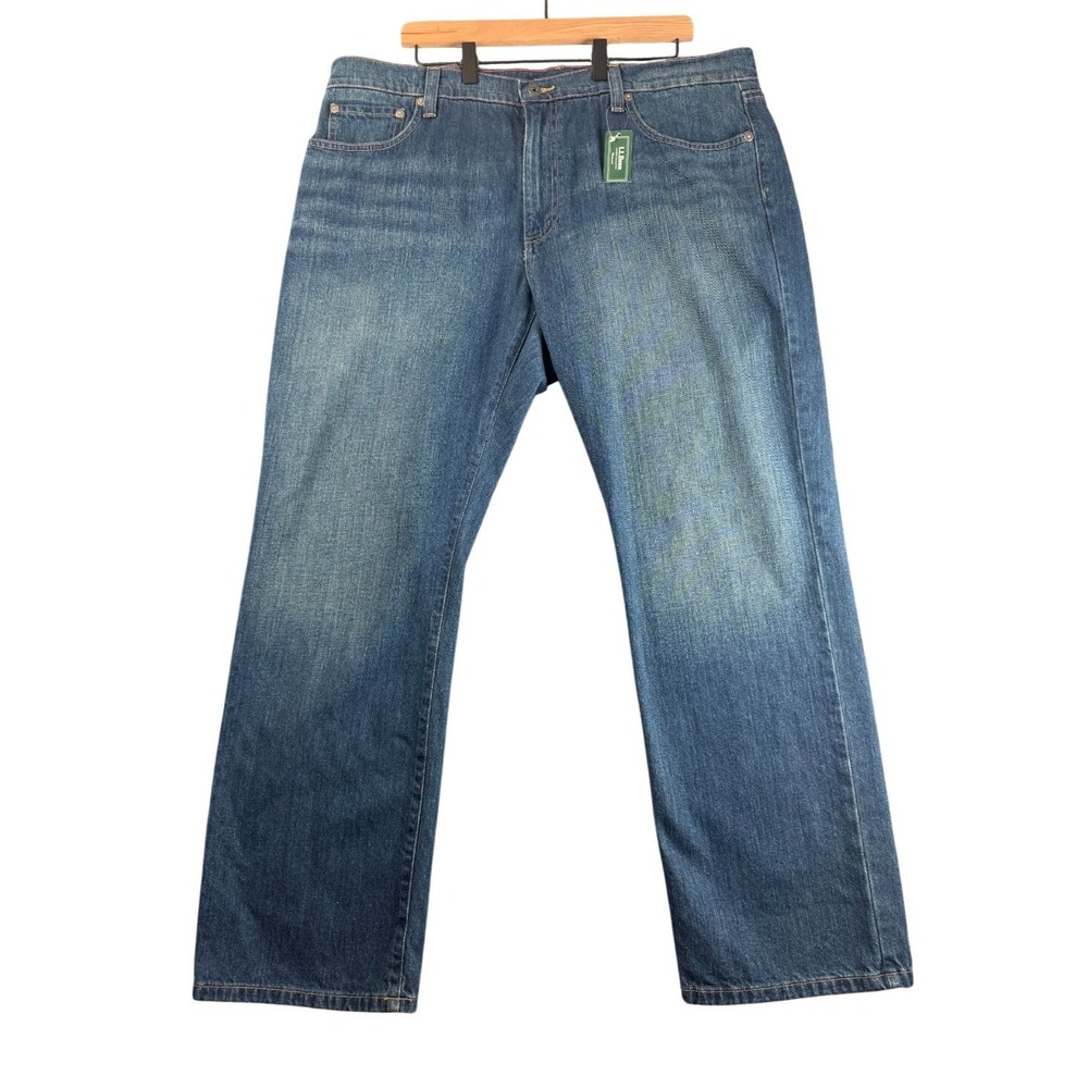 NWT L.L. Bean Double L Jeans Men's 40x29 Standard Fit Straight Leg Indigo Denim - Picture 1 of 9